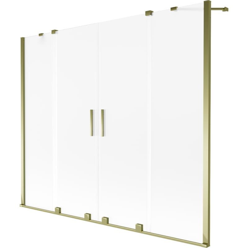 Parawan nawannowy rozsuwany Mexen Velar szron złoty 200x150 cm 1 szt.