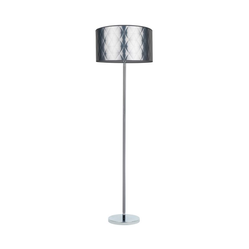Lampa Podłogowa SPOT Light 1xE27 Max.60W Eleganckie Połączenie Chromu z Srebrną Tkaniną, Polski Producent, 1 szt.