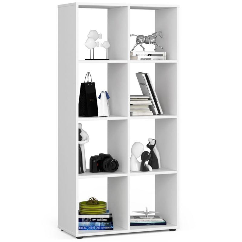 Regał Akord QUAD Biały 70,5 cm kolor Biały mat 8 półek 70,5x33x144 cm 1 szt.