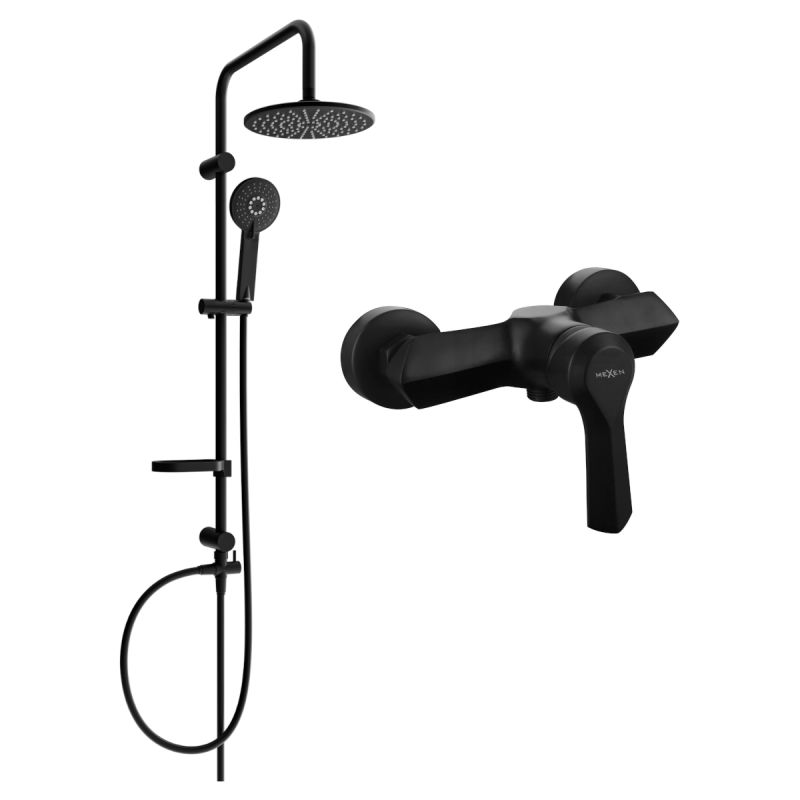 Zestaw prysznicowy natynkowy Mexen Sabre czarny 72140240-70 1 szt.