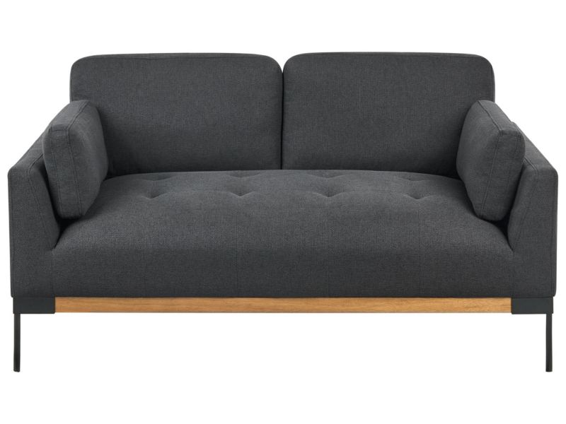 Sofa 2-osobowa czarna Skaven 1 szt.