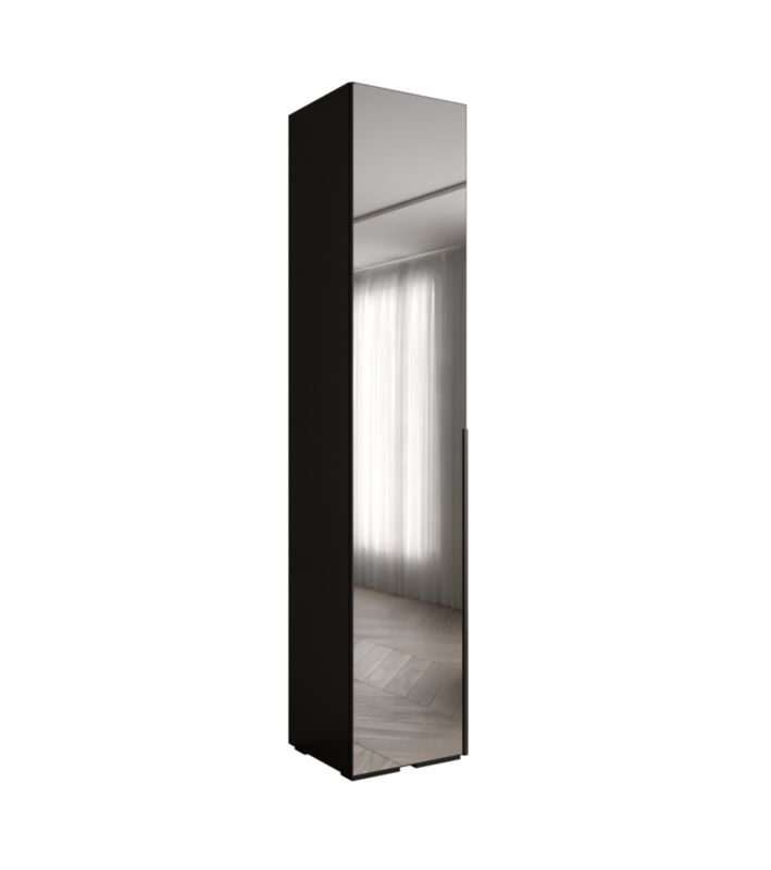 Szafa uchylna Abiks INOVA lustro wz.1 szer.50cm (czarny/czarny)