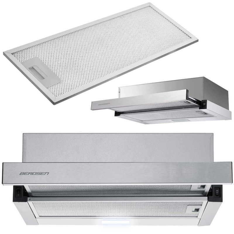 Okap kuchenny teleskopowy 50cm Berdsen inox 1szt.