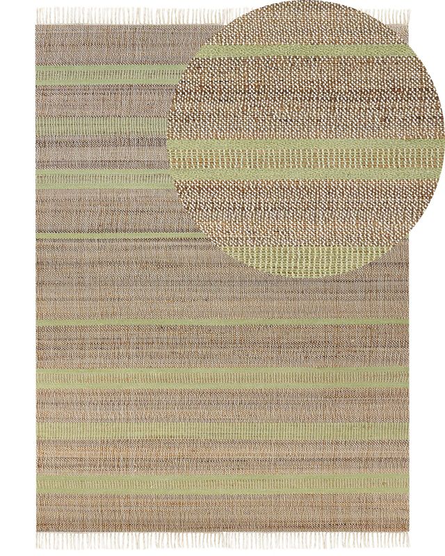 Dywan z juty 160 x 230 cm beżowo-zielony Talpur 1 szt.