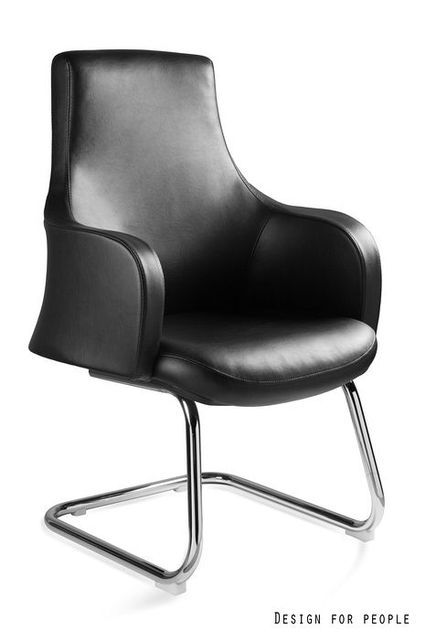 Fotel Unique biurowy BLOSSOM SKID czarny 1 szt