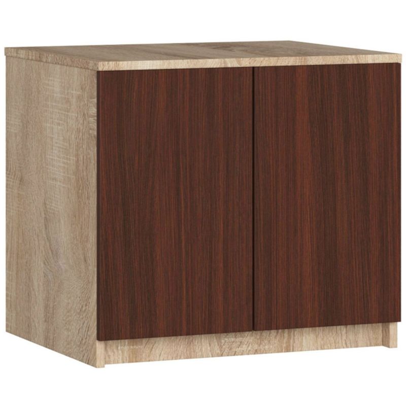 Nadstawka na szafę Akord S60 Dąb Sonoma 60 cm 2 drzwi kolor Wenge mat 2 półki 60x51x55 cm 1 szt.