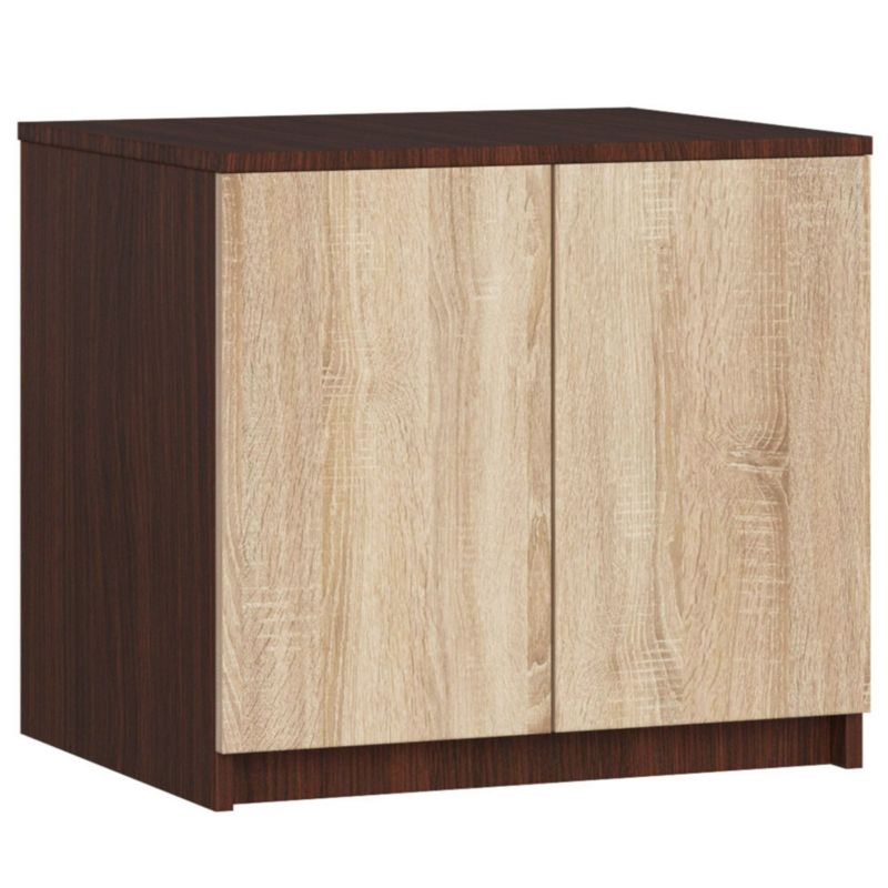 Nadstawka na szafę Akord S60 Wenge 60 cm 2 drzwi kolor Dąb Sonoma mat 2 półki 60x51x55 cm 1 szt.