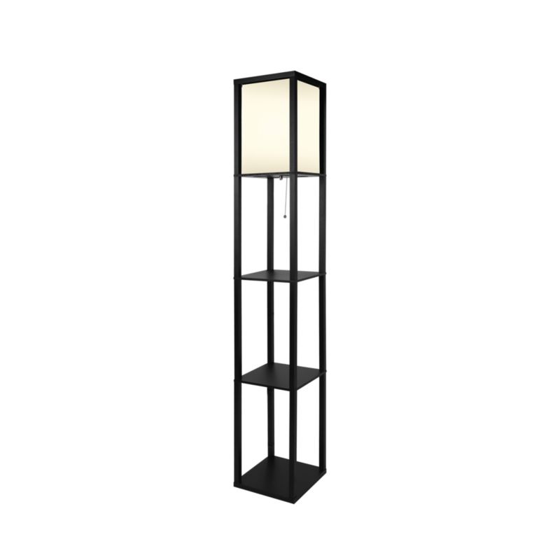 Lampa podłogowa LIGHTLOGIC LL SUSSE FL E27 66563 czarna z półkami 160 cm 1 szt.