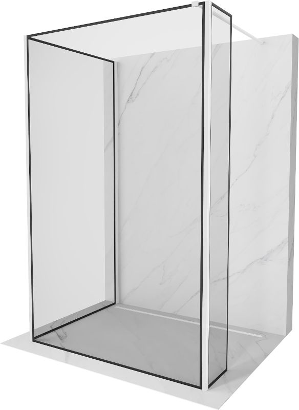 Ścianka prysznicowa Mexen Kioto czarny wzór 120x100x40 cm 800-120-100-221-20-70-040 1 szt.