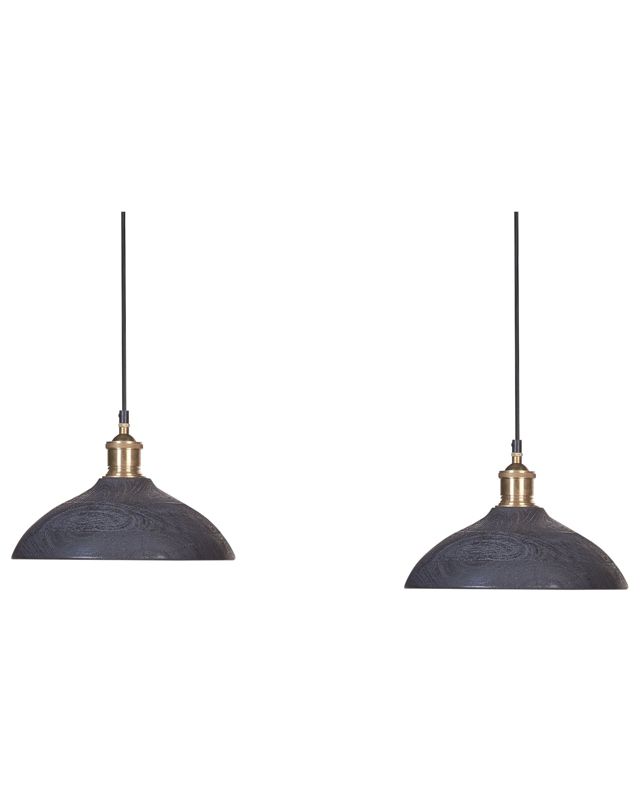 Lampa wisząca Cheyyar Drewno Czarny 1szt.
