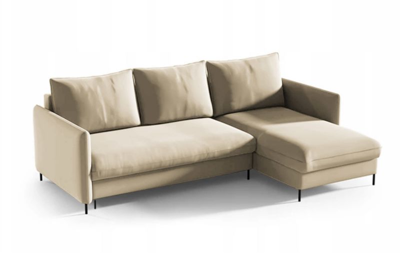 Narożnik Bettso Belis 216 x 165 cm z funkcją spania beżowy 1szt.