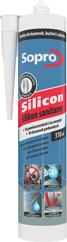 Silikon sanitarny Sopro 310 ml jasny beżowy 29
