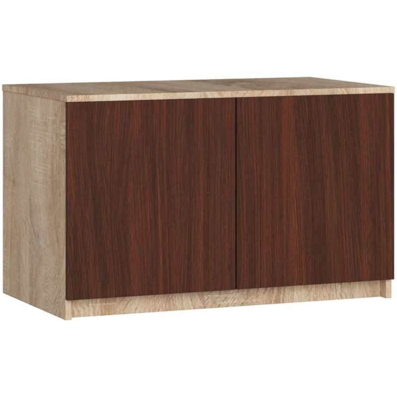 Nadstawka na szafę Akord S90 Dąb Sonoma 90 cm 2 drzwi kolor Wenge mat 2 półki 90x51x55 cm 1 szt.