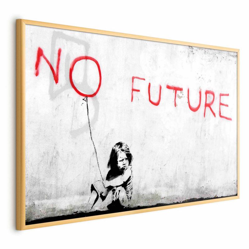 Plakat Artgeist bez przyszłości 90x60 cm z ramą złotą 1 szt