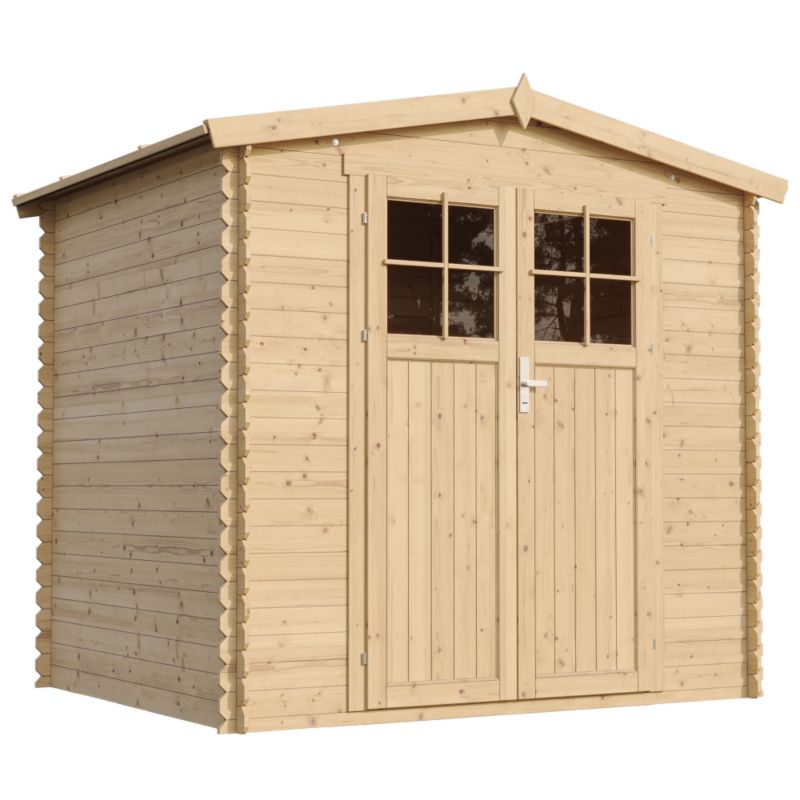 Drewniany domek ogrodowy Timbela 4.33 m² M369F zamykane drzwi, drewno naturalne, grubość deski 19 mm, 1 szt.