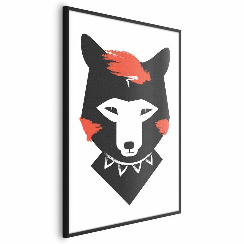 Plakat Artgeist Grzeczny lisek 29,7x42 cm z ramą czarną 1 szt