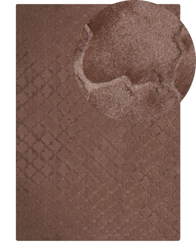 Dywan sztuczne futro królika 160 x 230 cm brązowy Gharo 1 szt.