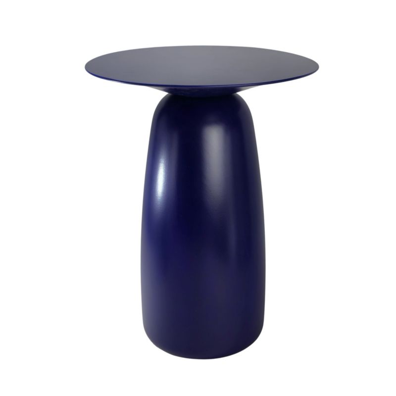 Stolik drewniany Kayani Baobab 44 śr. 32 cm granatowy 1 szt.