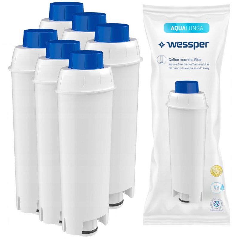 Filtr wody, Wessper, do ekspresu DeLonghi DLS SER, zamiennik, 6szt
