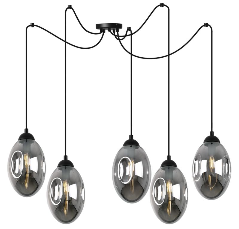 Lampa sufitowa wisząca Light Home LH Vigo Spider 5x E14 60W czarny 1szt.