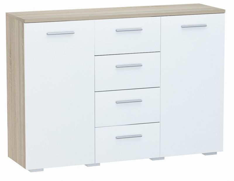 Komoda Matkam szafka HELENA 120 cm biały-sonoma 1 szt.