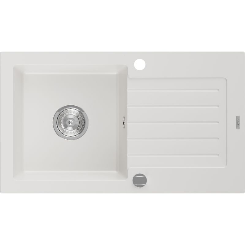 Zlewozmywak wpuszczany Mexen Pablo 1-komorowy biały 752x436 mm 1 szt.