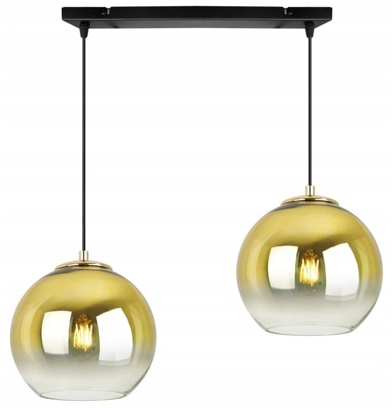 Lampa sufitowa wisząca Light Home LH Bergen Gold 2x E27 60W klosz 20cm złoty 1szt.