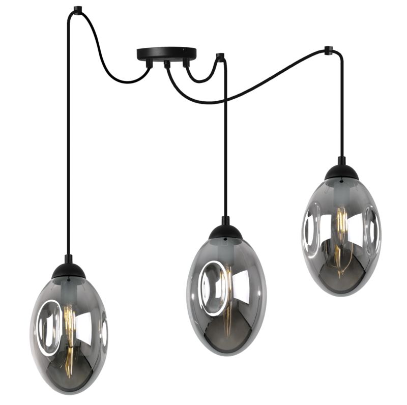 Lampa sufitowa wisząca Light Home LH Vigo Spider 3x E14 60W czarny 1szt.
