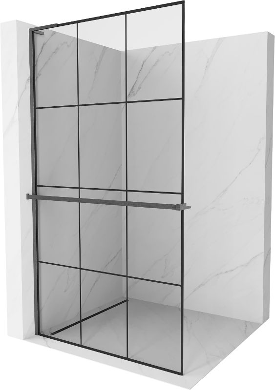 Ścianka prysznicowa Mexen Kioto+ czarny wzór 100x200 cm 800-100-123-66-771 szt.