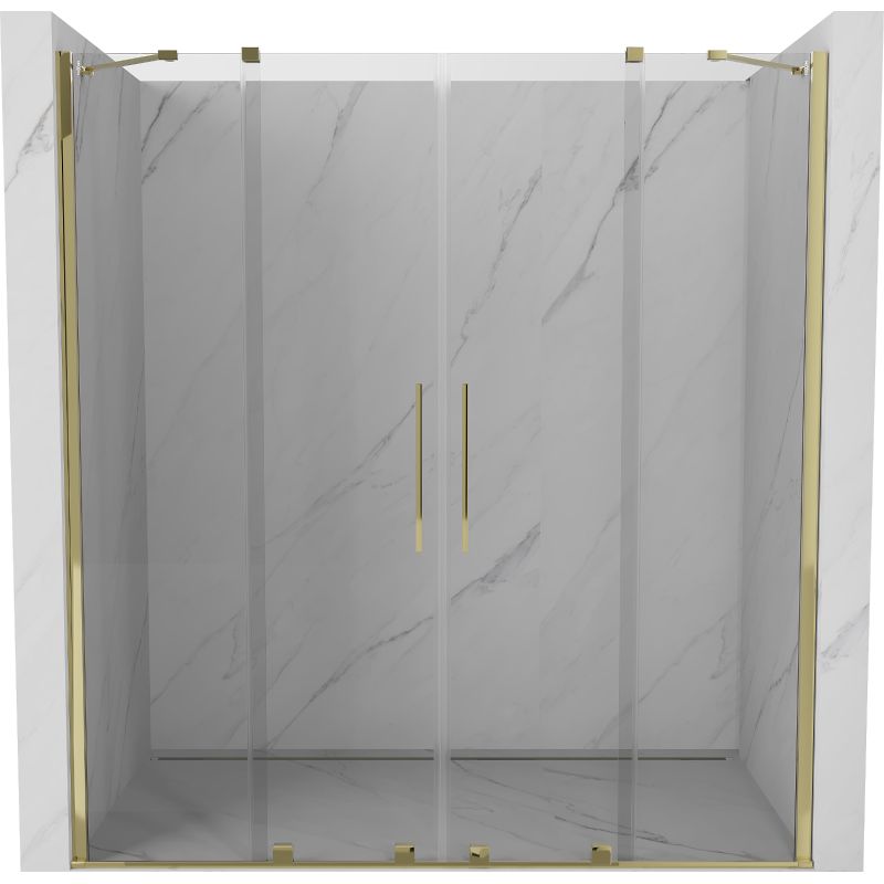 Drzwi prysznicowe Mexen Velar złote 200x200 cm 1 szt.