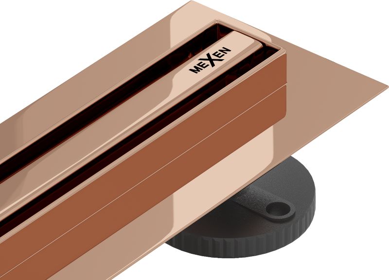 Odpływ liniowy Mexen Flat 360 Slim różowe złoto 70 cm 1 szt