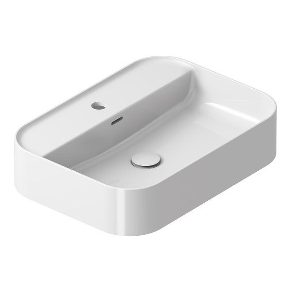 Umywalka ceramiczna z półką Ravak Ceramic 550 R Slim Shelf biały połysk 1szt