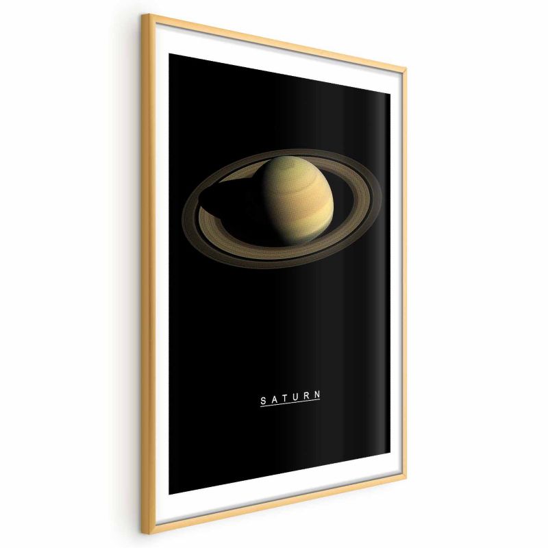 Plakat Artgeist Saturn 60x90 cm z ramą złotą 1 szt