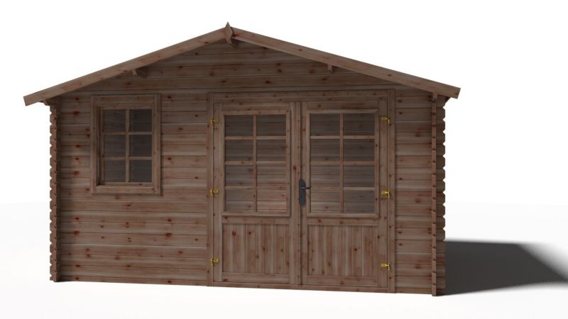 Domek ogrodowy ALTANKA 11,70 m2 - 3,90x3 m - 34 mm, drewniany, impregnowany, 1szt.