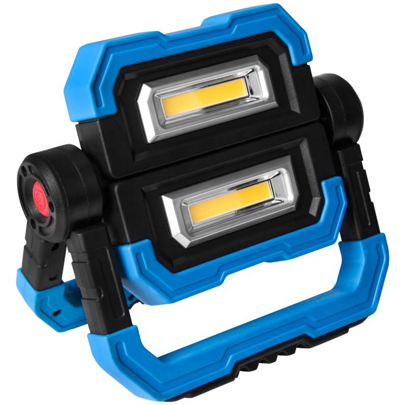 Naświetlacz LED SMD XUDO 2x5W COB 6xAAA 4500K Biały neutralny IP54 Niebiesko-czarny 1 szt.
