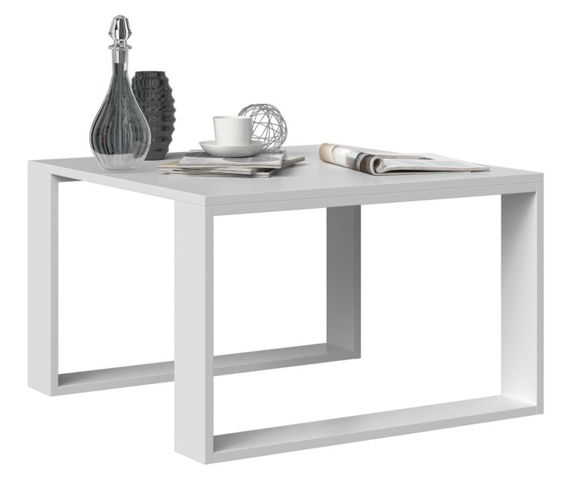 Stolik Kawowy Topeshop Ława Loft Modern Mini Biel 67x67x40 cm 1 szt.