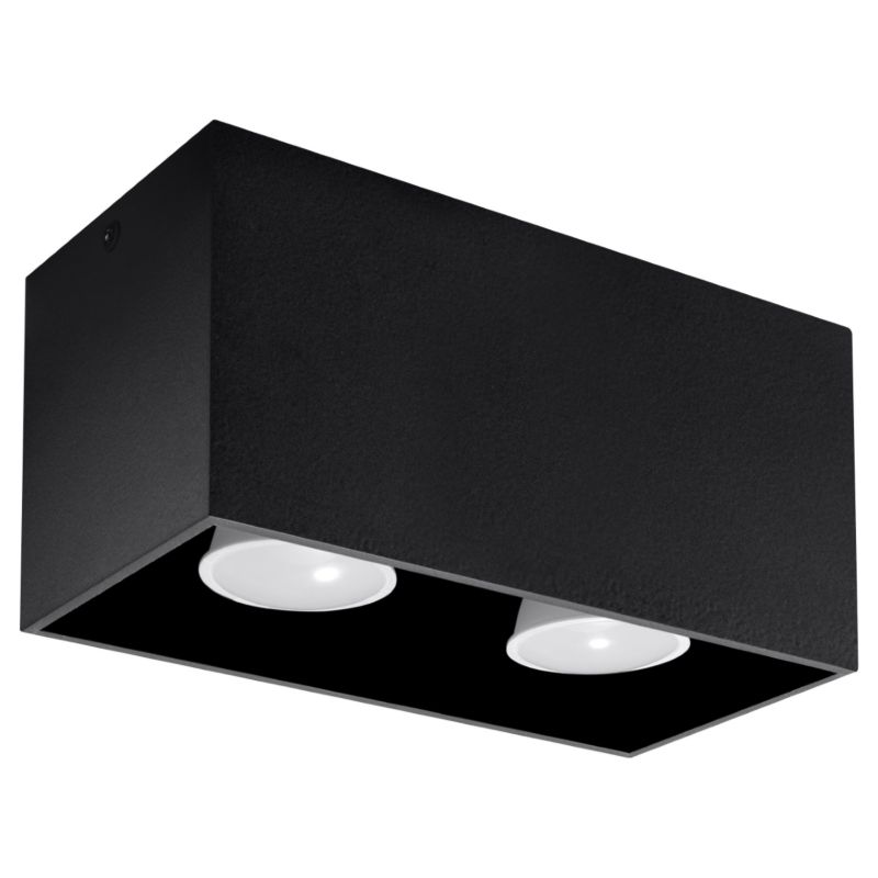 Plafon Sollux Lighting QUAD MAXI czarny 1 szt.