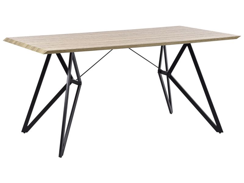 Stół do jadalni Buscot 90 cm 160 cm Jasne drewno 1 szt.