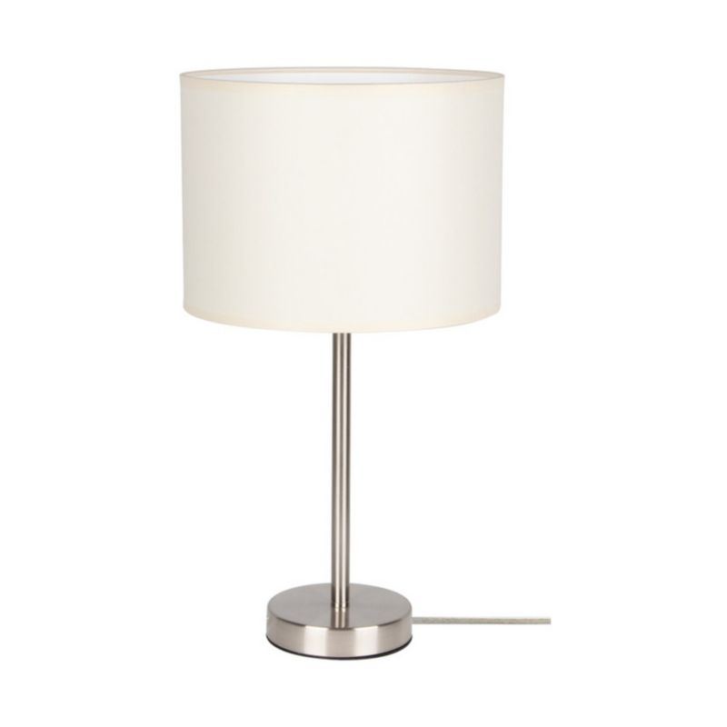 Lampa Stołowa SPOT Light 1xE27 Max.40W Elegancka Satyna z Kremową Tkaniną, Polski Producent, 1 szt.