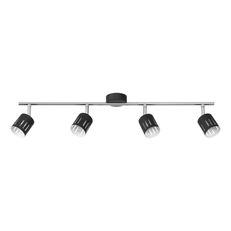 Lampa Sufitowa SPOT Light 4xG9 28W Połączenie Chromu i Czerni w Klasycznym Stylu, Polski Producent, 1 szt.