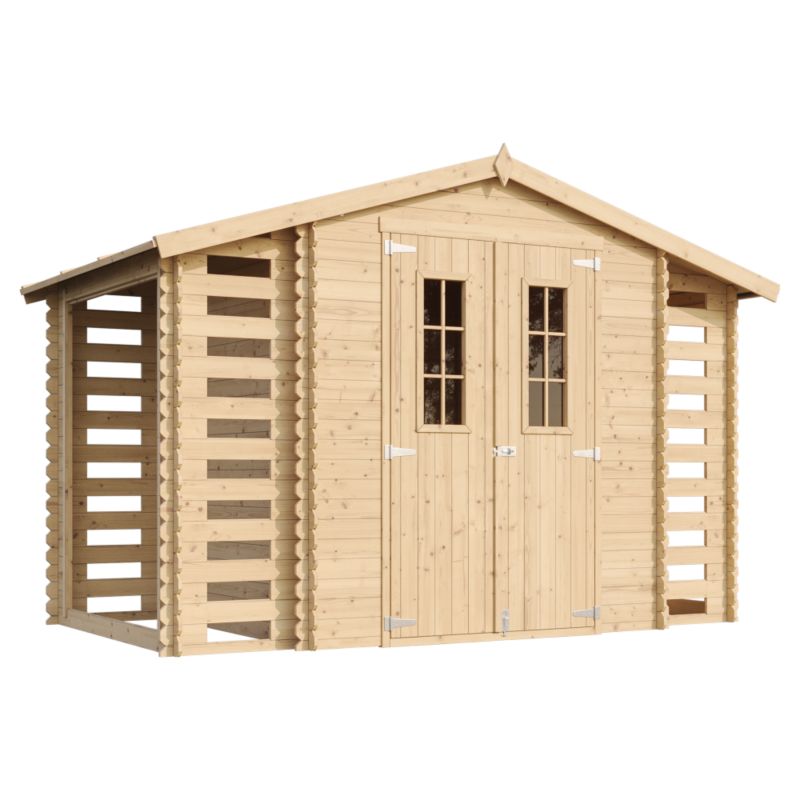 Drewniany domek ogrodowy i podłoga Timbela 5.47 m² M391CM391G drewno naturalne, grubość deski 19 mm, 1 szt.