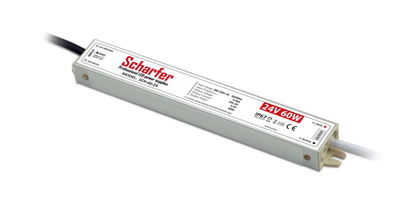 Zasilacz hermetyczny SCHARFER 60W 24V IP67 2.5A uniwersalny Scharfer SCH-60-24 1 szt.