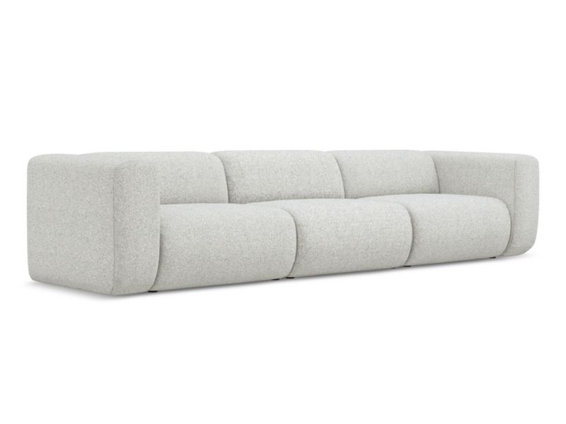 4-osobowa kanapa modułowa Makamii Ekahi z tkaniny strukturalnej 319x89 cm beżowy 1 szt.
