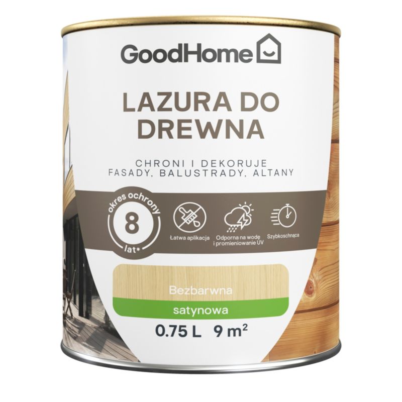 Lazura GoodHome 8 lat bezbarwna 0,75 l