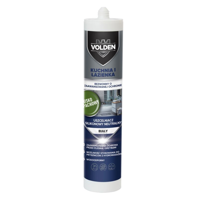 Silikon sanitarny neutralny Volden 280 ml biały