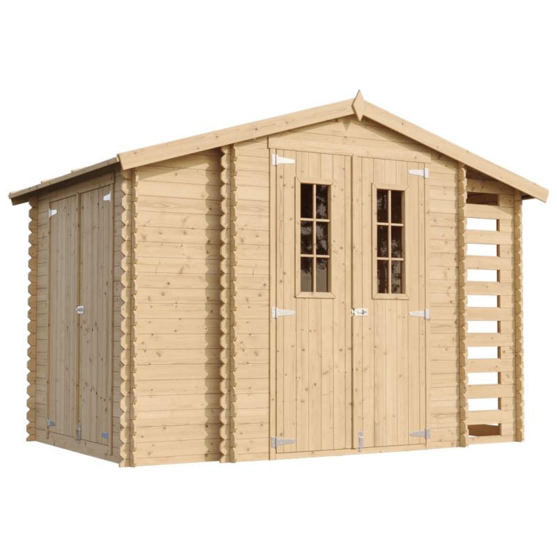 Drewniany domek ogrodowy i podłoga Timbela 5,47 m² M389CM389G drewno naturalne, grubość deski 19 mm, 1 szt.
