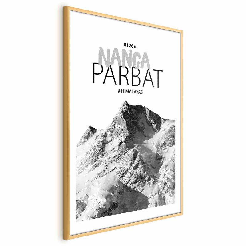 Plakat Artgeist Nanga Parbat 21x30 cm z ramą złotą 1 szt