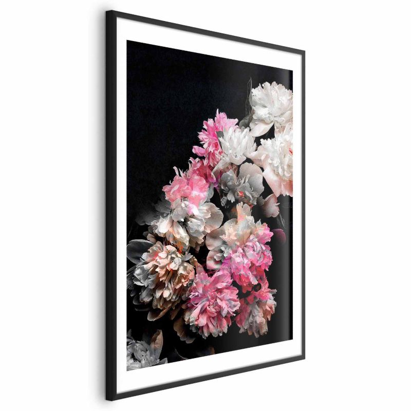Plakat Artgeist Bukiet w mroku 40x60 cm z ramą czarną 1 szt