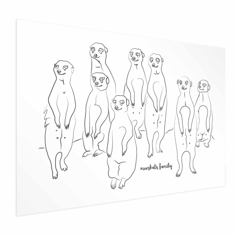 Plakat Artgeist Rodzina surykatek 90x60 cm bez ramy 1 szt