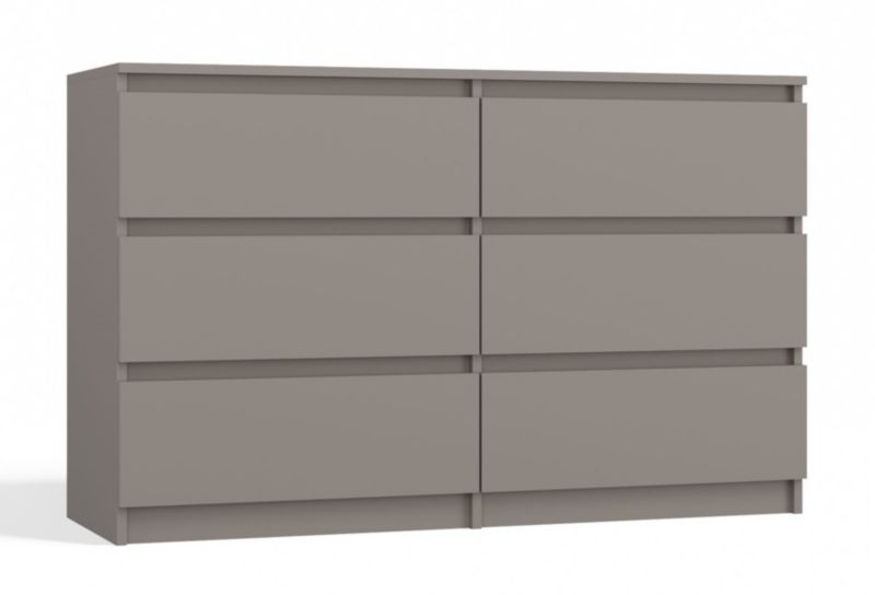 Komoda Topeshop M6 120 Malwa Glina Szary 30x120x75 cm 1 szt.